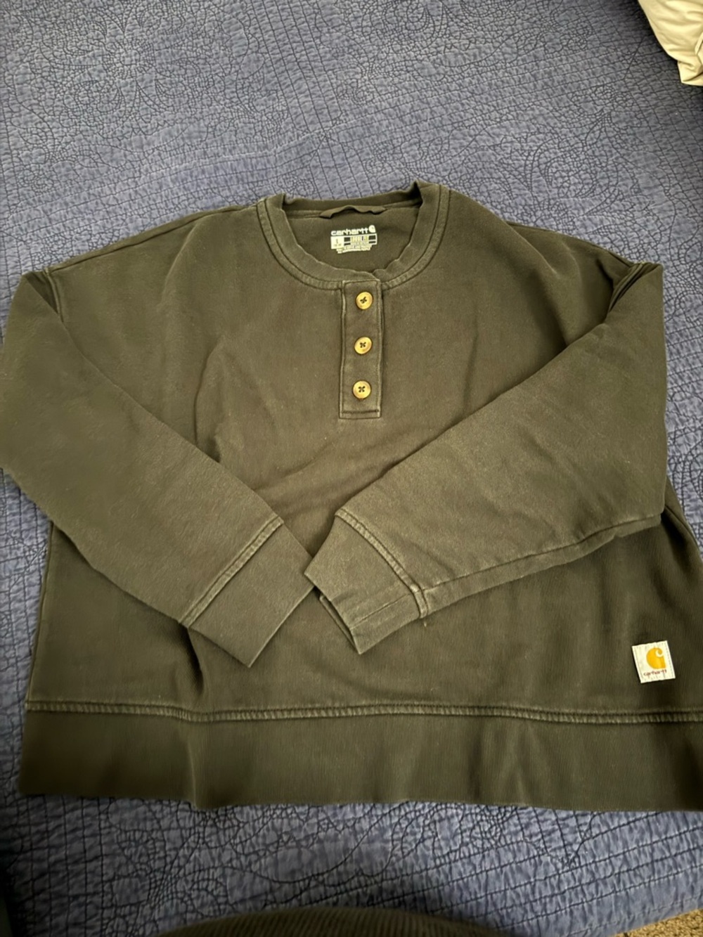 Carhartt Black Henley Sweatshirt
